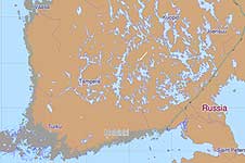 map of the Lake District of Finland
