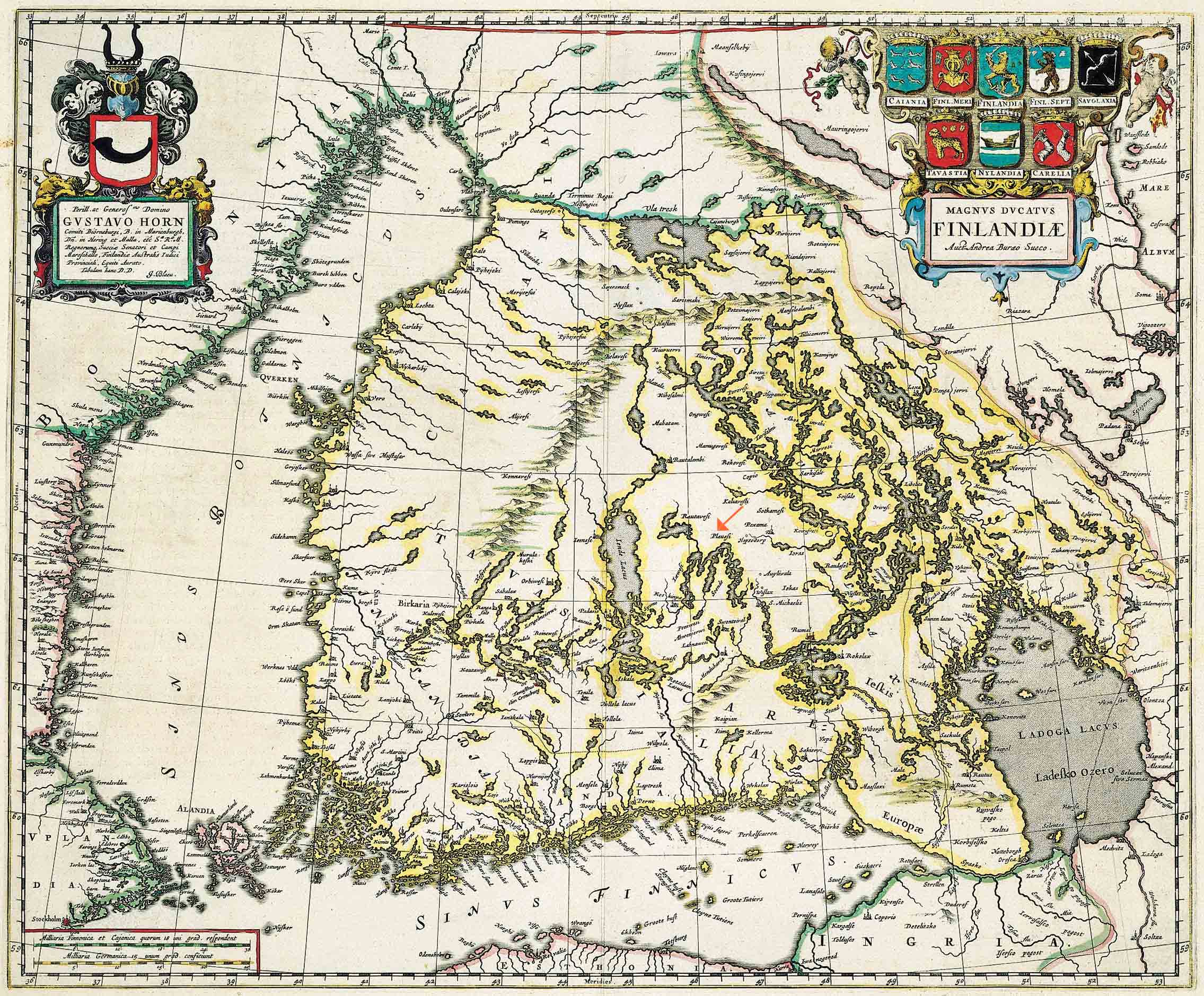 Magnus Ducatus Finlandiae 1662 - Johann Blaeu, Atlas Maior