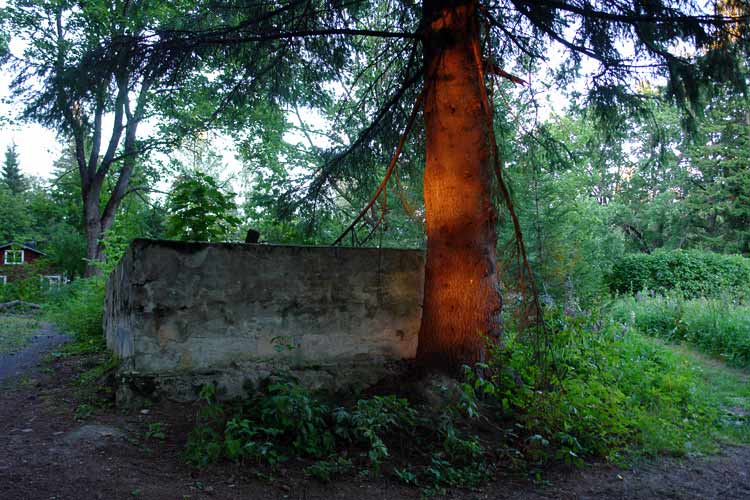 One of the reservoirs where the water from the Artesian well was stored for irrigation of the conservatories.
